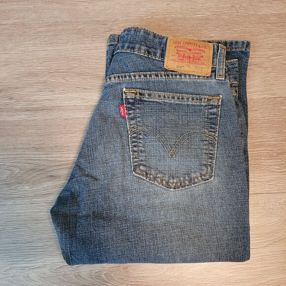 Vtg Levi's Jeans 7 L Superlow 518 Bootcut Medium Light Wash Denim Y2K Western - Picture 3 of 9